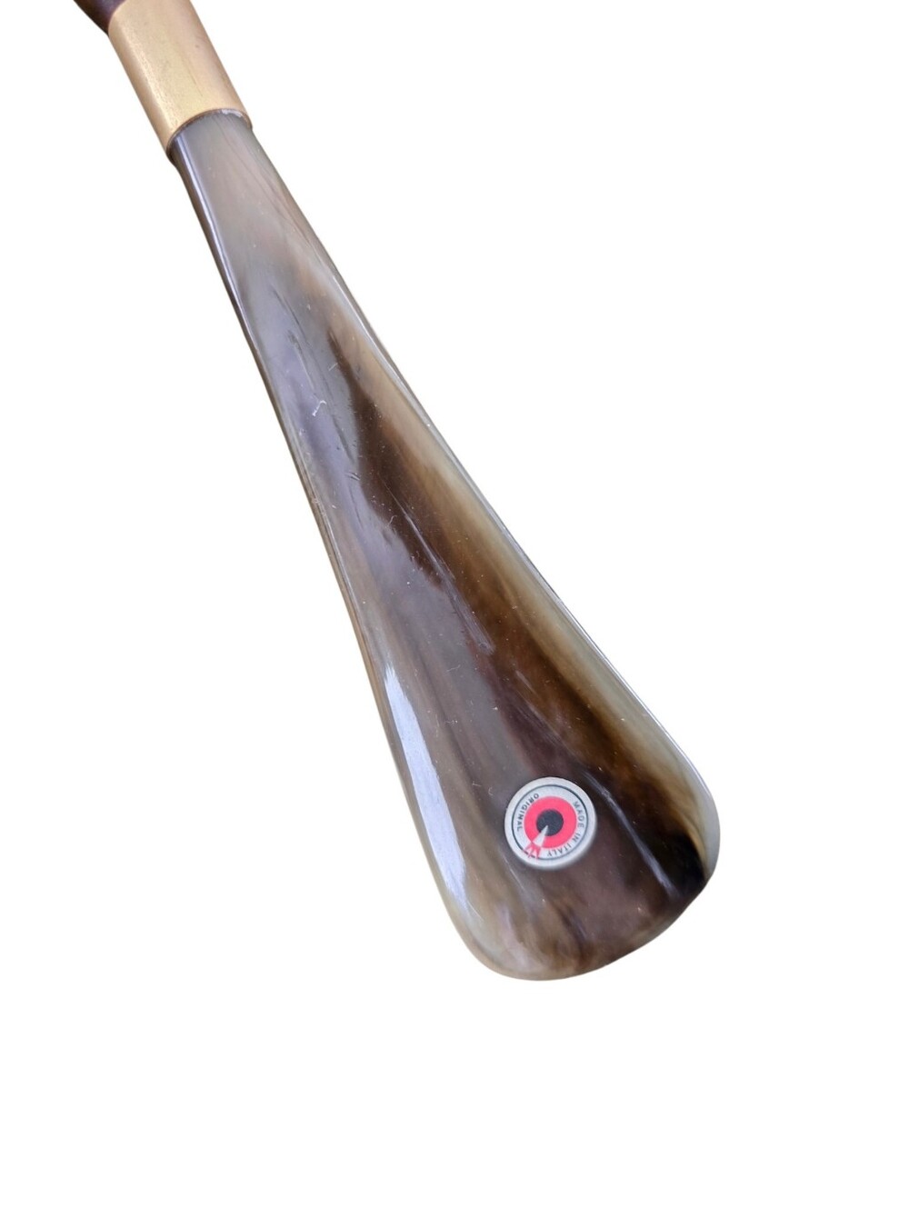 Vintage Italian Hand-Carved Hunting Dog Shoehorn with Game Bird – Horn & Wood – - Picture 7 of 12